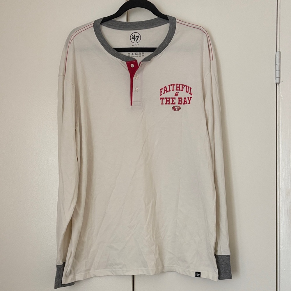 SF 49ners Cream Long Sleeve Men's Tee